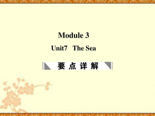 北师大版高中英语必修3 Unit7 The Sea要点详解