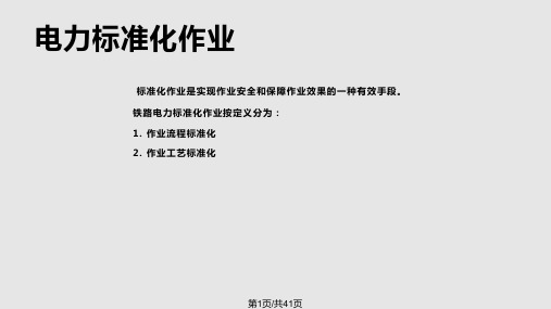电力标准化作业PPT课件
