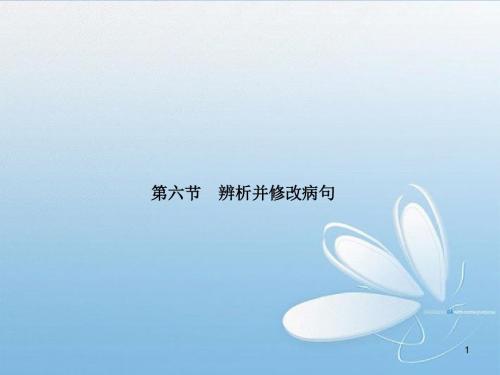 山东省 高考语文总复习 116 辨析并修改病句课件