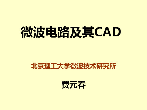 微波电路及其CAD.