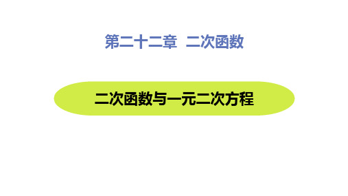 人教版九年级数学上册《二次函数与一元二次方程》二次函数PPT优质课件