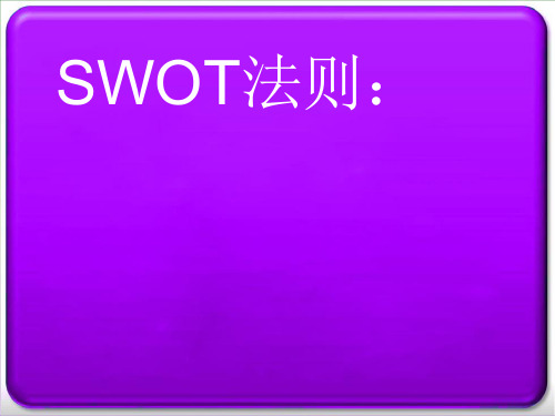 SWOT分析与案例