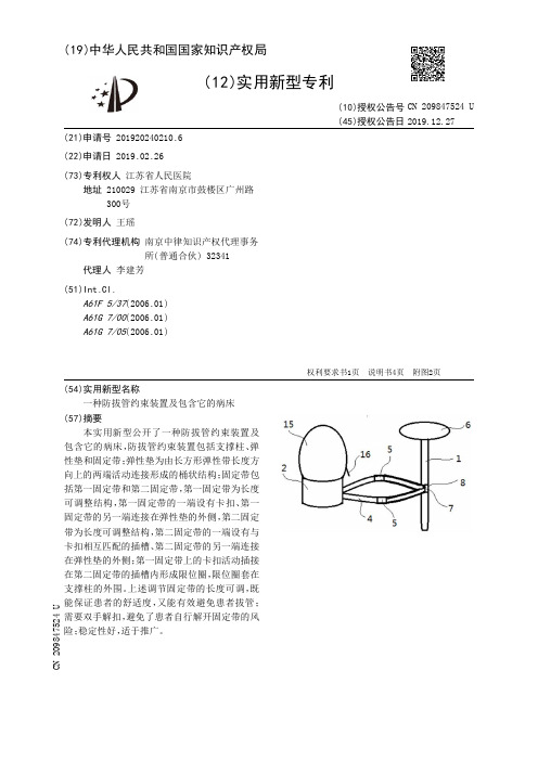 【CN209847524U】一种防拔管约束装置及包含它的病床【专利】