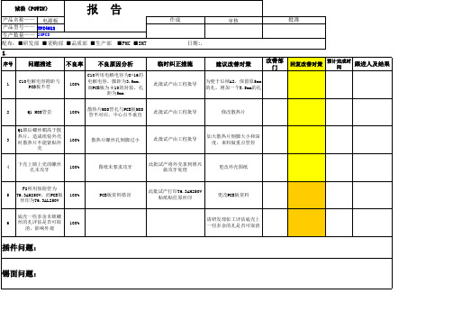 试产报告模板