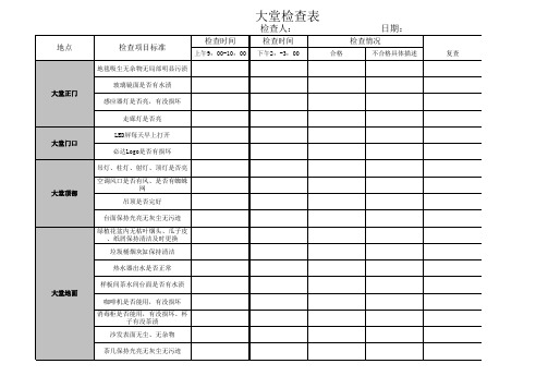 样板间会议室检查表