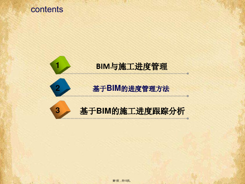 基于BIM的工程进度管理(共15张PPT)