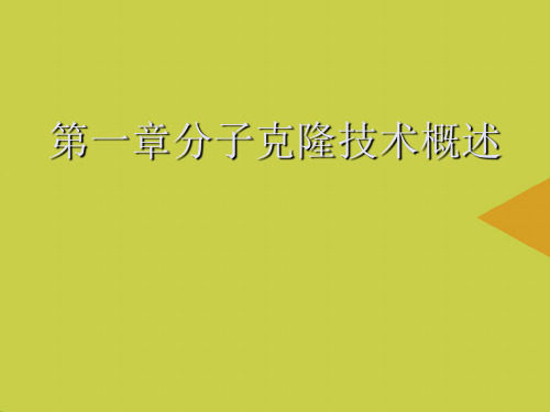 分子克隆技术概述最新PPT资料