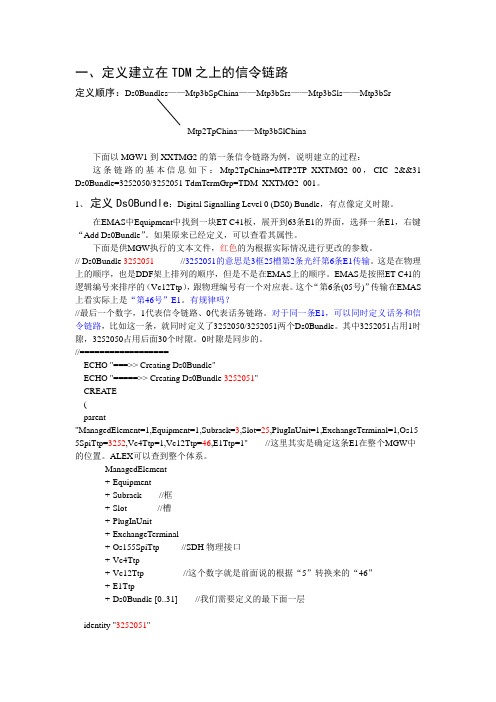 爱立信MGW开64K信令链路方法