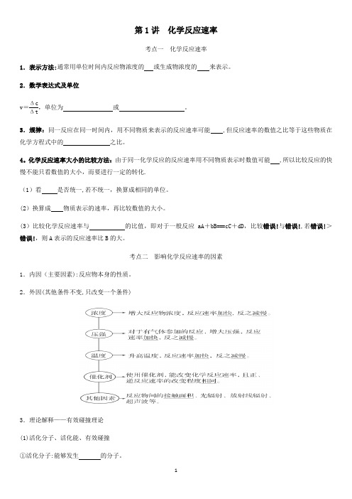 化学平衡知识点总归纳