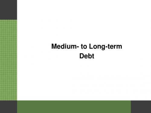 Medium- to Long-term Debt