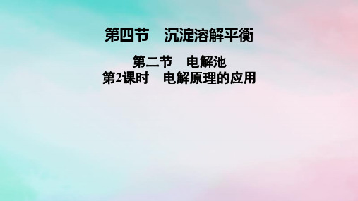 2025版新教材高中化学第4章 第2课时电解原理的应用课件新人教版选择性必修1