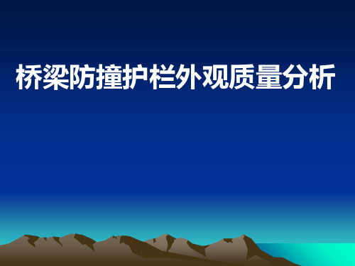 桥梁防撞护栏外观质量分析精品PPT课件