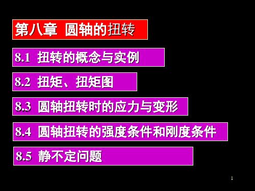 工程力学课件-第八章 圆轴的扭转