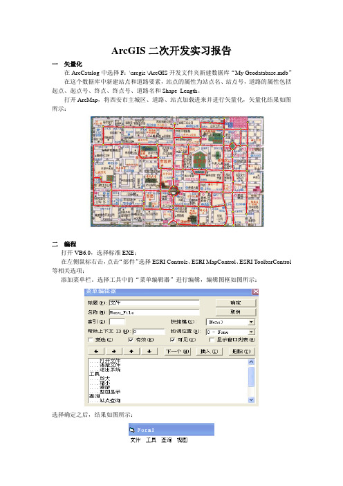 ArcGIS二次开发实习报告