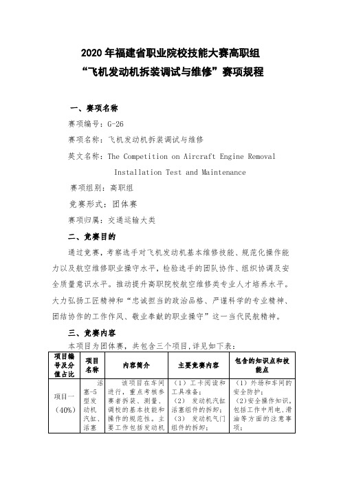 2020年福建职业院校技能大赛高职组