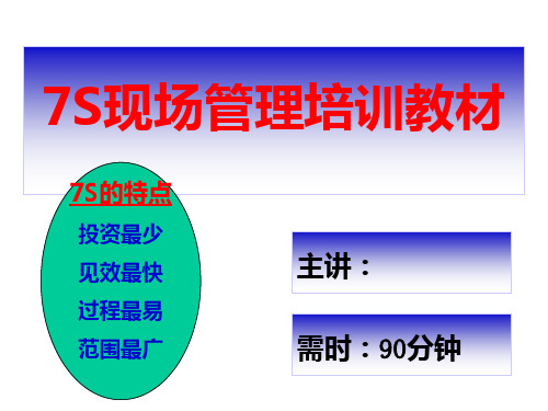 7S现场管理培训教材ppt(105张)