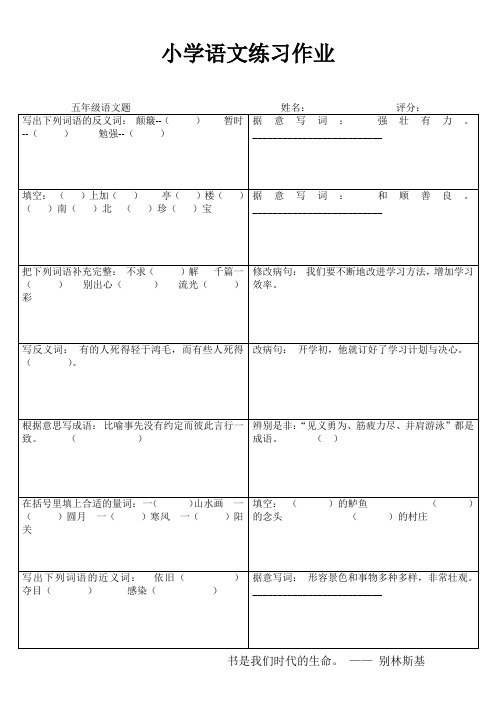 小学五年级语文课堂练习 (61)