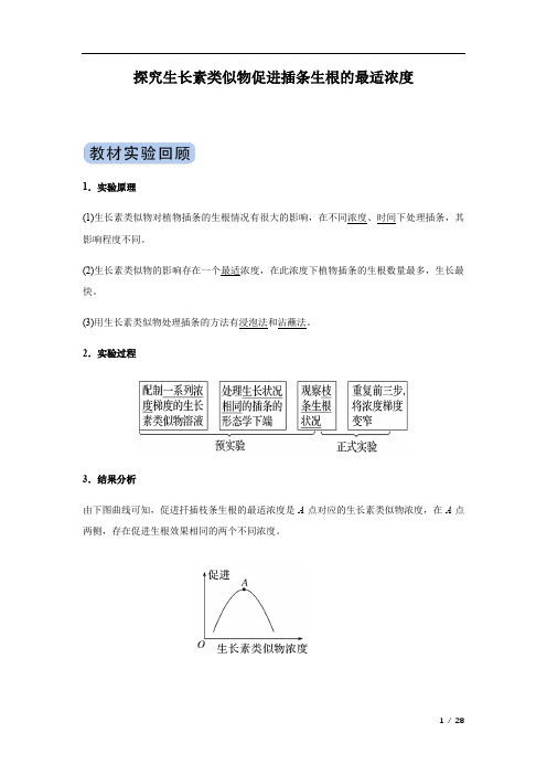 冲刺2020高考生物实验突破专题：探究生长素类似物促进插条生根的最适浓度(附答案及解析)