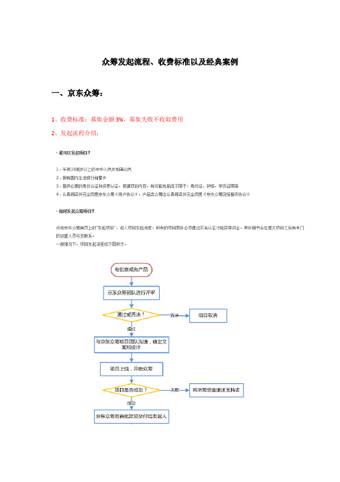 众筹发起流程、收费标准以及经典案例