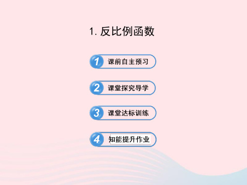 2020春八年级数学下册第18章函数及其图象反比例函数1反比例函数习题课件华东师大版