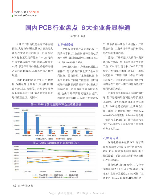 国内PCB行业盘点6大企业各显神通