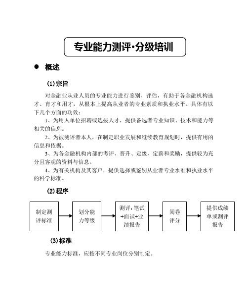 专业能力测评分级培训大纲