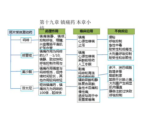 药理学第9版  镇痛药 本章小结