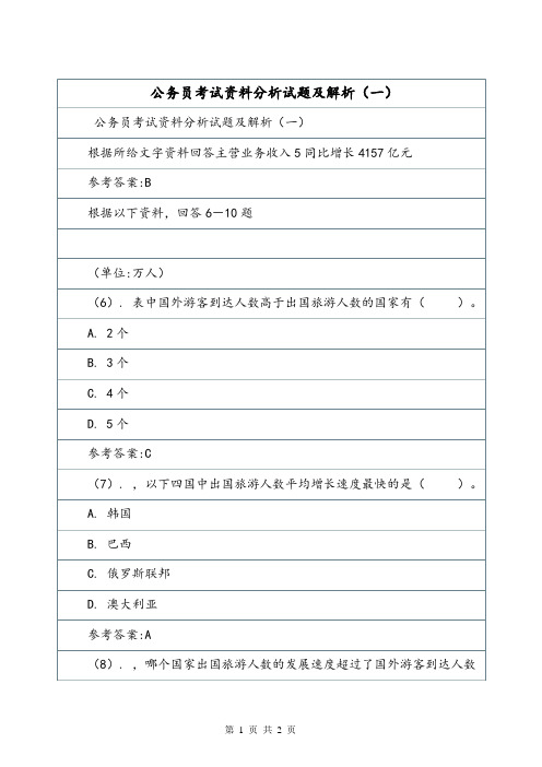 公务员考试资料分析试题及解析(一).doc