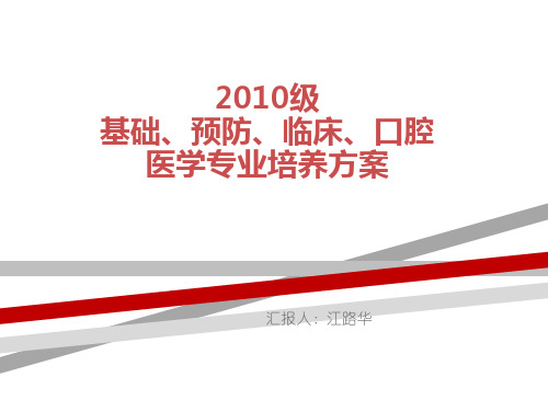 口腔医学专业培养方案.ppt.ppt