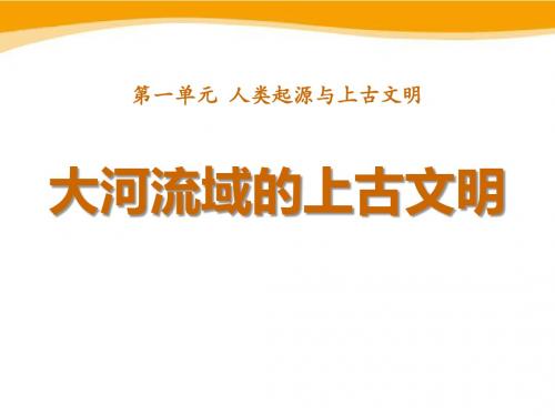 1.2大河流域的上古文明(华师大版初中九年级历史上册PPT课件)