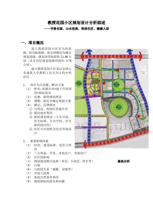 建大教授花园小区-规划设计分析