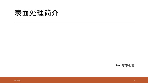 表面处理简介课件ppt