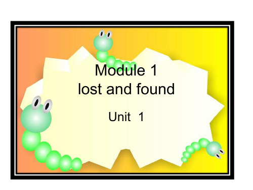 M1U1Lost and found Microsoft Office PowerPoint 97-2003 幻灯片
