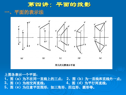 机械制图课件-4平面的投影