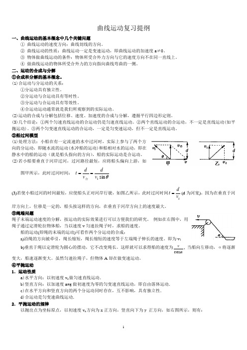 2014届高考复习专题《曲线运动知识点与2013真题解析》