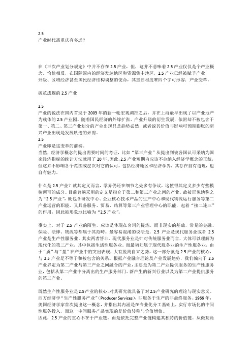 2.5产业
