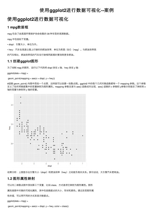 使用ggplot2进行数据可视化--案例