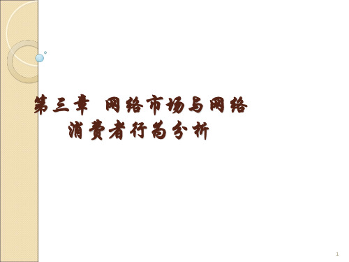 第三章网络市场与网络消费者行为分析PPT课件