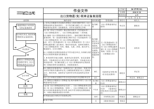 出口货物退(免)税单证备案流程---作业文件