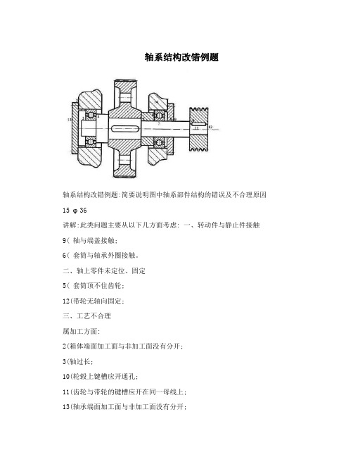 轴系结构改错例题