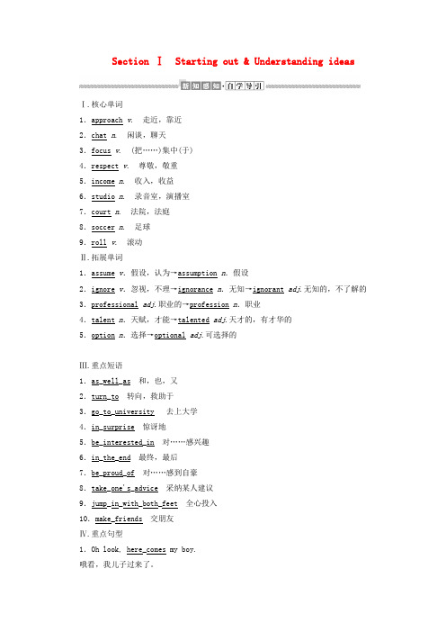 2019-2020学年新教材高中英语 Unit 3 Family matters Section