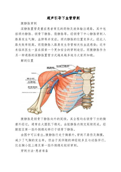 超声引导下血管穿刺