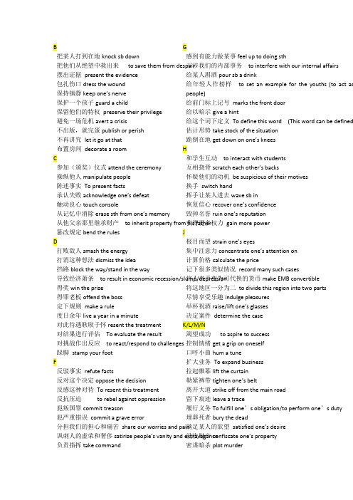 现代大学英语精读三第二版课后汉译英