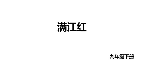 第12课《词四首——满江红》课件(共21张PPT)统编版语文九年级下册