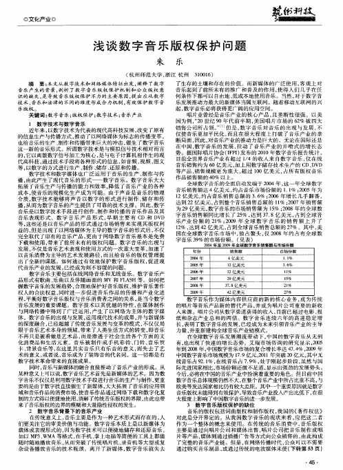 浅谈数字音乐版权保护问题