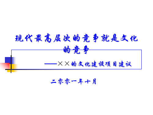 企业文化建设项目建议ppt