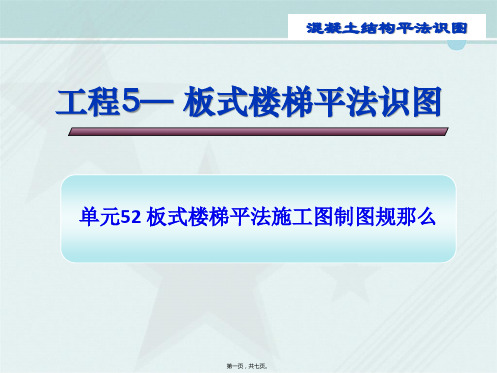 2021工程造价专业《板式楼梯平法施工图制图规则》