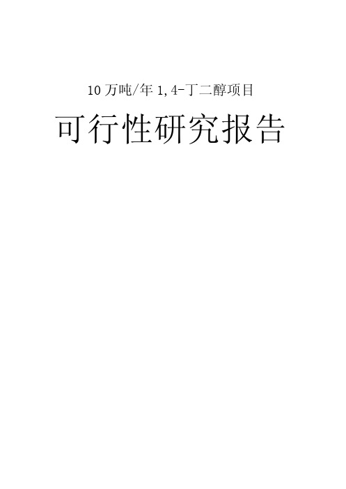 10万吨年BDO可研报告