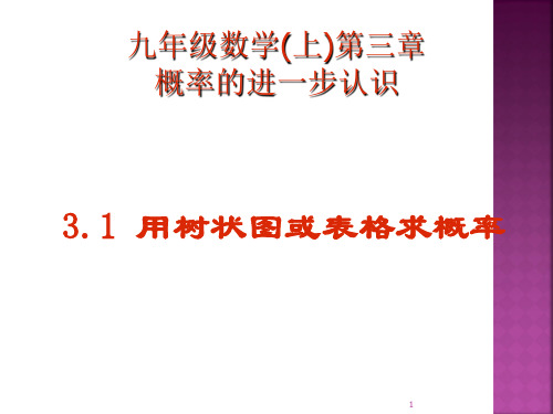 用树状图或表格求概率课件