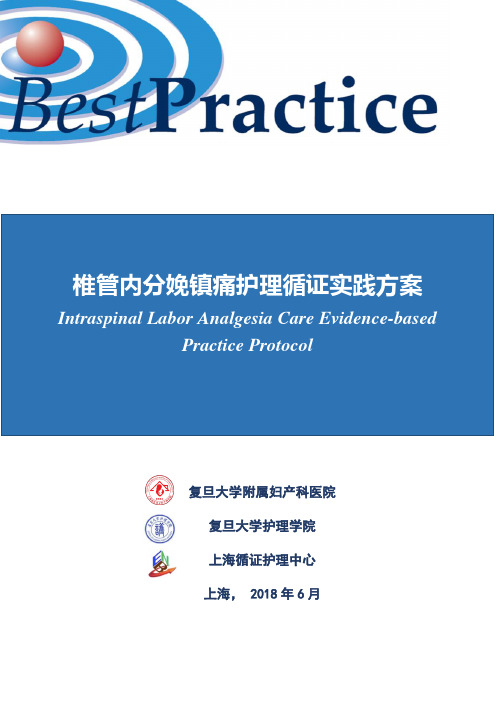 椎管内分娩镇痛护理循证实践方案-复旦大学Joannabriggs循证护理